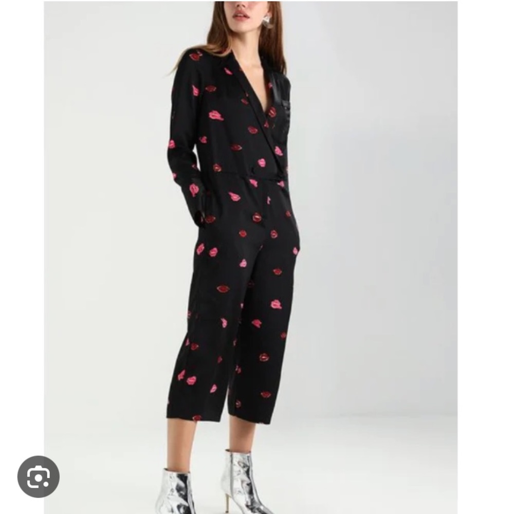 Top shop Lip Printed Jumpsuit